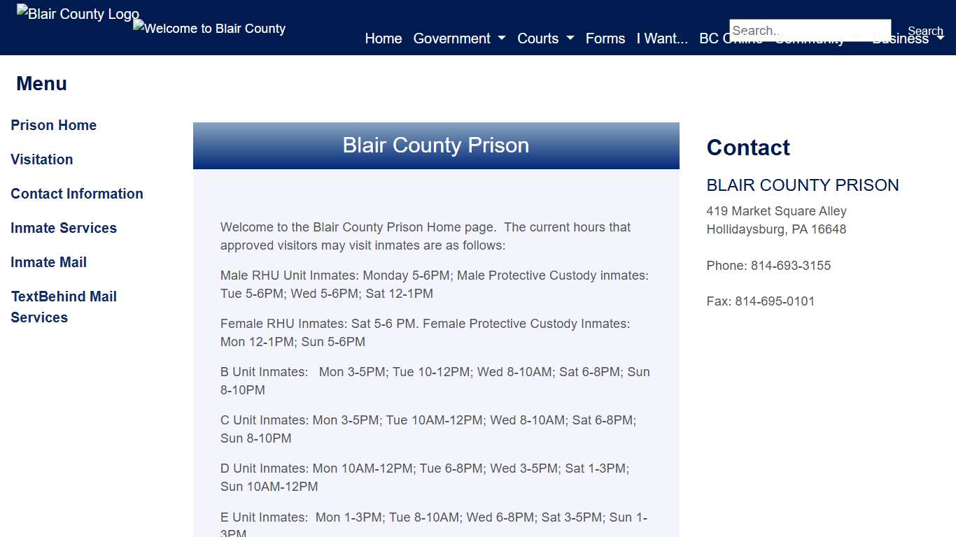 Blair County - Prison