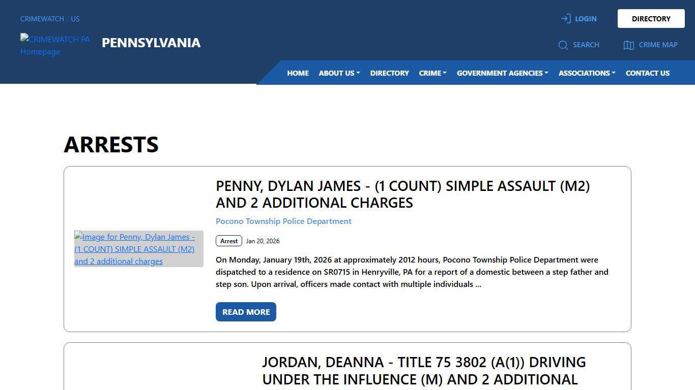 Pennsylvania Arrests | CRIMEWATCH